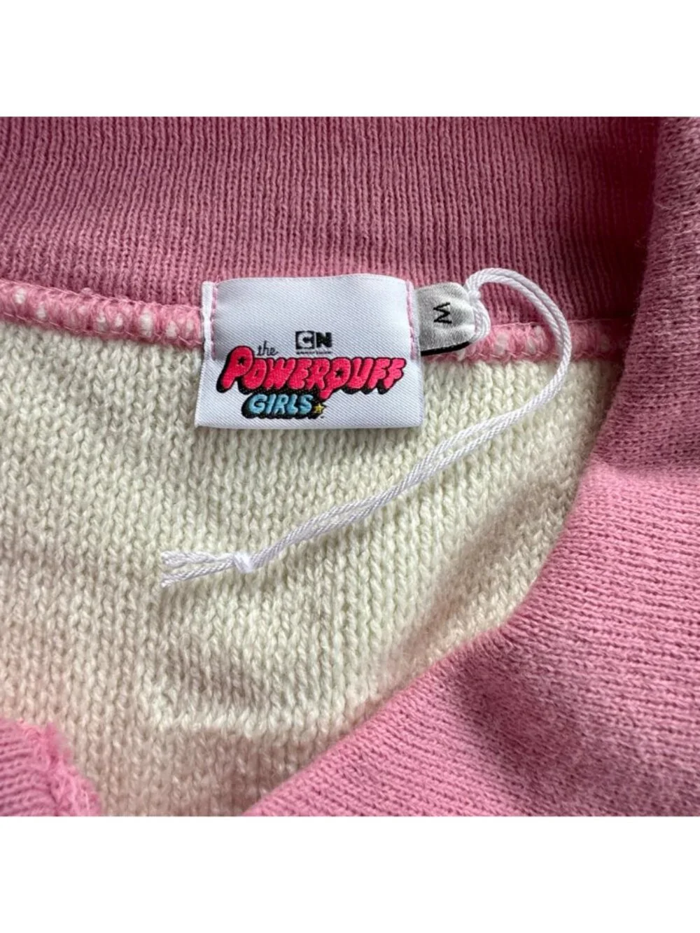 POWERPUFF GIRLS x SKINNYDIP Cropped Cardigan Womens M Retro Cartoon Rare HTF Y2K - Picture 6 of 7